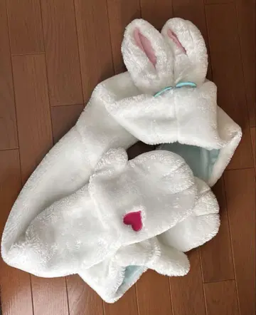 DISNEY 디즈니 이상한 나라의 앨리스 화이트래빗 머플러 캡