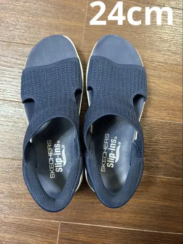 SKECHERS Slip-Ins 네이비 샌들 24cm
