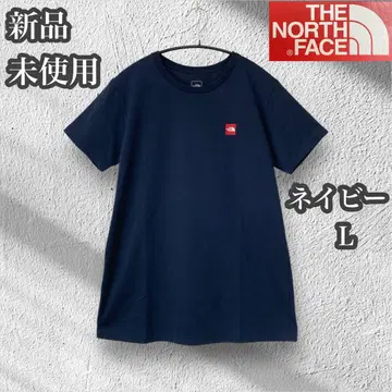 더노스페이스 미사용 새상품 반팔T셔츠 네이비 로고T L 정전기 케어