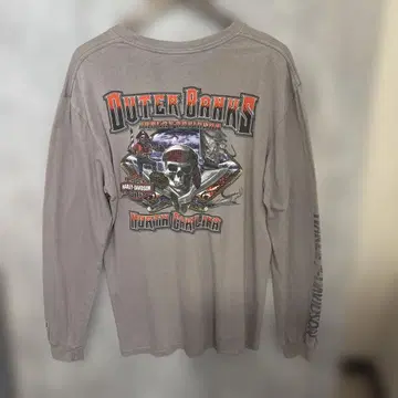 Harley-Davidson 구제 의류 파이리츠 디자인 긴팔 티셔츠