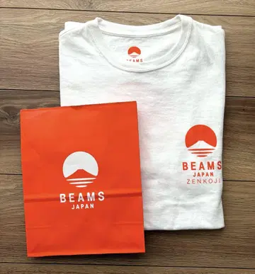M 사이즈 BEAMS JAPAN ZENKOJI T셔츠 화이트
