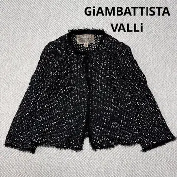 지암바티스타 발리 노카라 트위드 자켓 블랙 라메 믹스 38