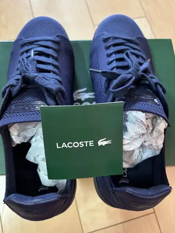 [ 새상품 ] LACOSTE 스니커즈 카나비 피케 [ 네이비 ] 26cm