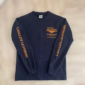 Langlitz Leathers 긴팔 S 사이즈 네이비