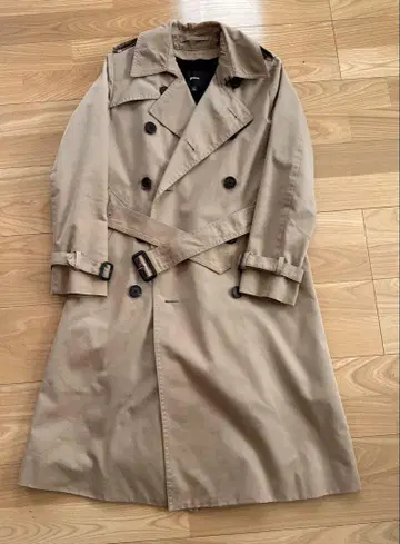 [새상품급] 현 HYKE green 베이지 라이너 포함 롱 트렌치코트 S