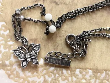 ANNA SUI 실버 925 나비 버터플라이 마카사이트 목걸이