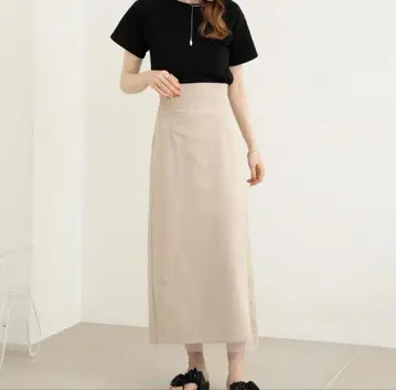 hinari 튤 레이어드 스커트 베이지 XS