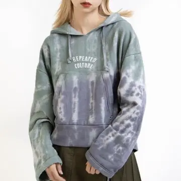 RNA ALTERNATIVE 루즈 TieDye 후드티 긴팔 후드 부착