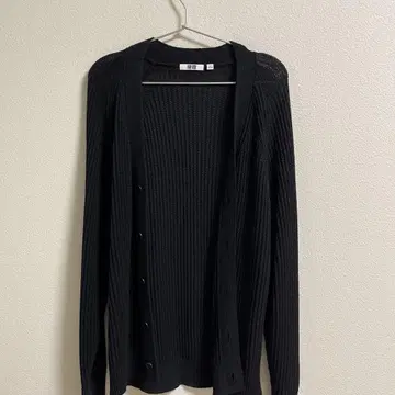 UNIQLO U 리브 블랙 가디건