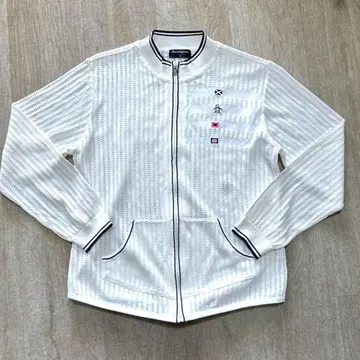 Munsingwear 자수 메쉬 자켓 가디건 M 화이트