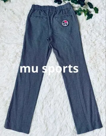 mu sports 골프 팬츠 하운드투스 체크 패턴 사이즈 40