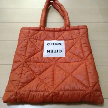 CITEN 퀼팅 토트백 오렌지