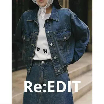[ 새상품급 ] Re:EDIT 데님 자켓 M 사이즈 데님 블루 G 자켓