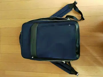 네이비 더블 지퍼 비즈니스 백팩