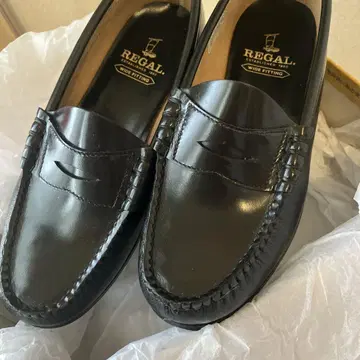 [ 새상품급 ] REGAL 블랙 로퍼 와이드 피팅