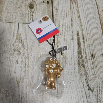 오사카 간사이 박람회 한정품 볼체인 부착 PVC 마스코트 골드 먀쿠먀쿠