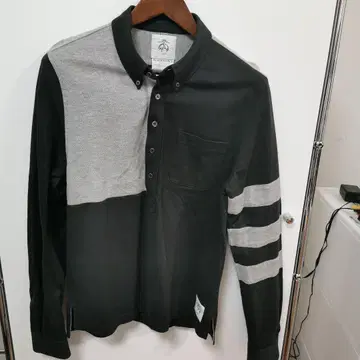 BLACK FLEECE 긴팔 피케 셔츠 M 블랙/그레이