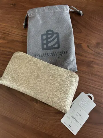 mononogu 골드 가죽 장지갑