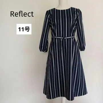 Reflect 벨트 포함 원피스 스트라이프 네이비 세탁 가능 11호