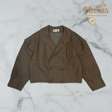 브랜드 브라운 더블 브레스트 자켓 아우터 여성용