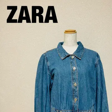 ZARA 데님 올인원 긴팔 숏팬츠 자라 L