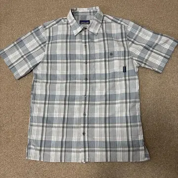 patagonia 체크 무늬 반팔 셔츠 S