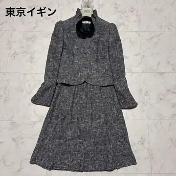 새상품급 도쿄 이긴 셋업 엄마 여성 수트 트위드 자켓 스커트 M