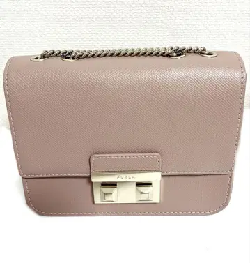 FURLA 훌라 2way 사선 체인 숄더백 베라 가죽 핑크
