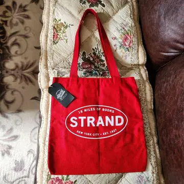 STRAND BOOKS 빨간색 고래 토트백