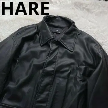 새상품급 HARE 페이크 가죽 자켓 블랙 S사이즈