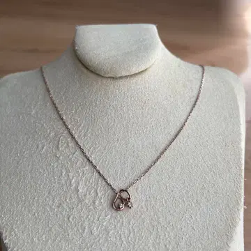 925 실버 목걸이 핑크 컬러