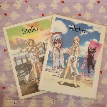 책갈피 포함 아마노 코즈에 화집 2권 Alpha & Stella