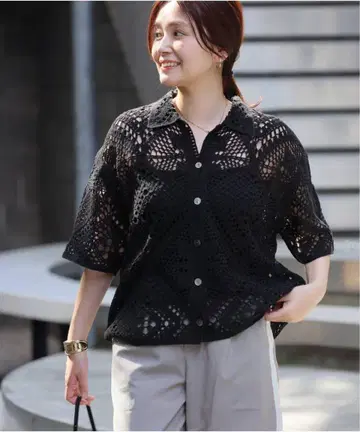 JOURNALSTANDARD 자수 크로셰 셔츠