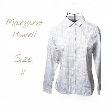 Margaret Howell 마가렛호웰 레어 블랙 택 체크 셔츠
