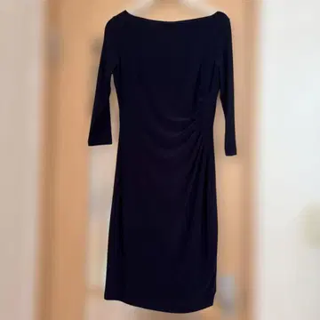 새상품급 랄프 로렌 네이비 드레이프 디자인 7부 소매 원피스 6 M~L