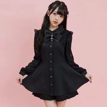 Secret Honey 시크릿허니 셋업 레이스 블랙 긴팔