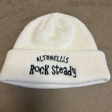 ALTONELLI'S 로고 자수 니트 모자 화이트