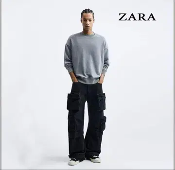 완판템 ZARA 유틸리티 포켓 카고 팬츠 배기 팬츠 자라
