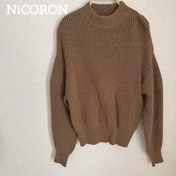 선착순 NiCORON 브라운 니트 스웨터 긴팔 겨울 의류