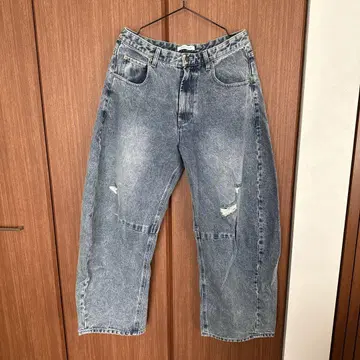 와이드 레그 데미지 데님