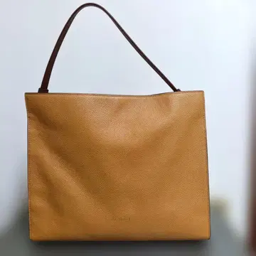카멜 가죽 토트백