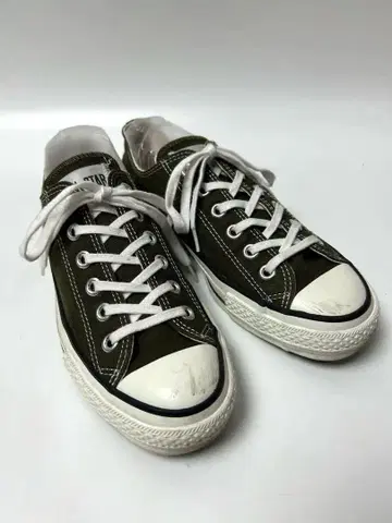 Converse 카키 로우컷 스니커즈 올스타 6 1/2
