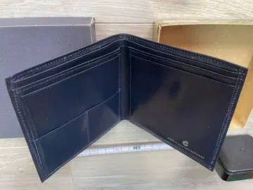가죽 접이식 지갑 네이비 독일제