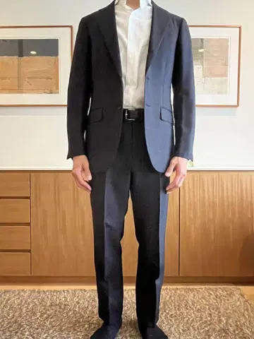 [ 3일 연휴 세일 ] 빔즈 F 차콜 그레이 슬림핏 비즈니스 정장