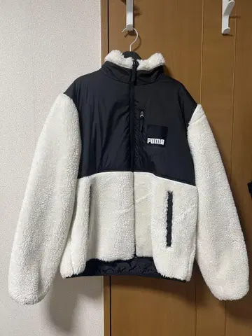 PUMA 플리스 자켓/보아 자켓 L 블랙/화이트
