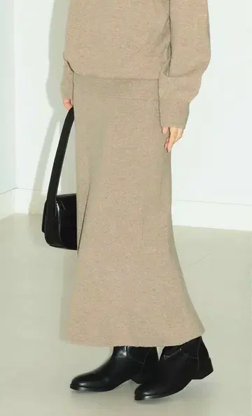 이번 주말에 내립니다 워셔블 울 니트 스커트