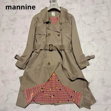 레어 새상품급 빅 사이즈 나인 트렌치코트 안감 올 패턴 19호