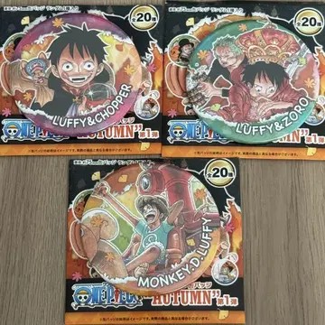 원피스 컬렉션 캔뱃지 AUTUMN LUFFY 루피 3개 세트