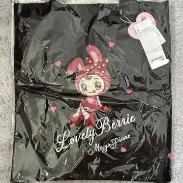 메조 피아노 베리에짱 사가라 자수 토트백 자수 블랙 블랙