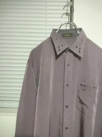 빈티지 레귤러 카라 셔츠 자수 폴리 셔츠 L 90s 가을